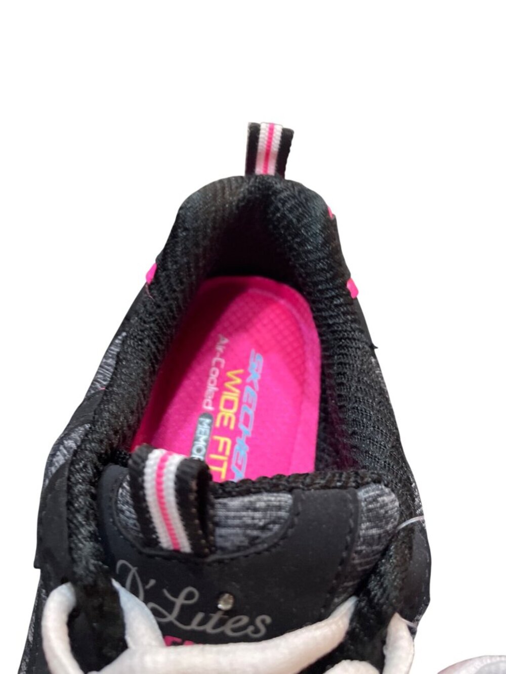 Skechers D'lites wms black pink cooled mem foam low sneakers sz 8.5W SKU 10-376 - Picture 9 of 16